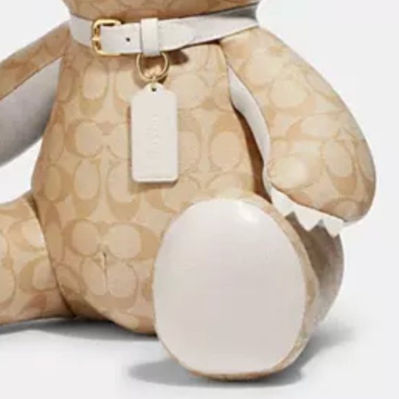 NWT Coach Collectible Large Teddy Bear In Signature Canvas - Picture 5 of 14